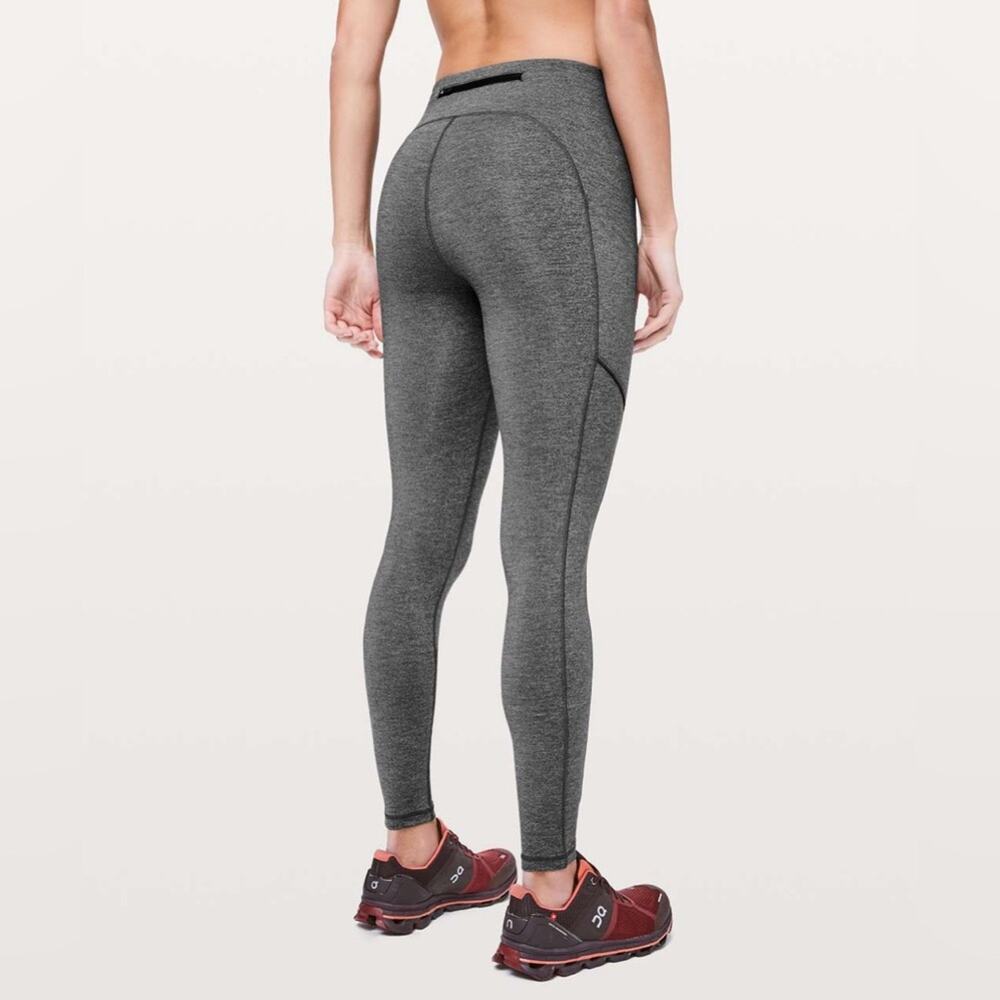 Lululemon Speed Up Tight *m28" High Rise Pocket Heathered Black Luxtreme Size 2